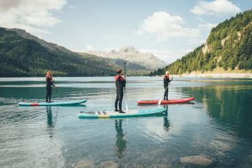 Stand Up Paddeln auf dem Lake Silvaplana im Engadin